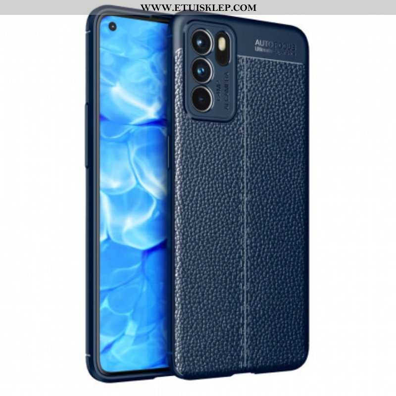 Etui do Oppo Reno 6 5G Efekt Skóry Litchi